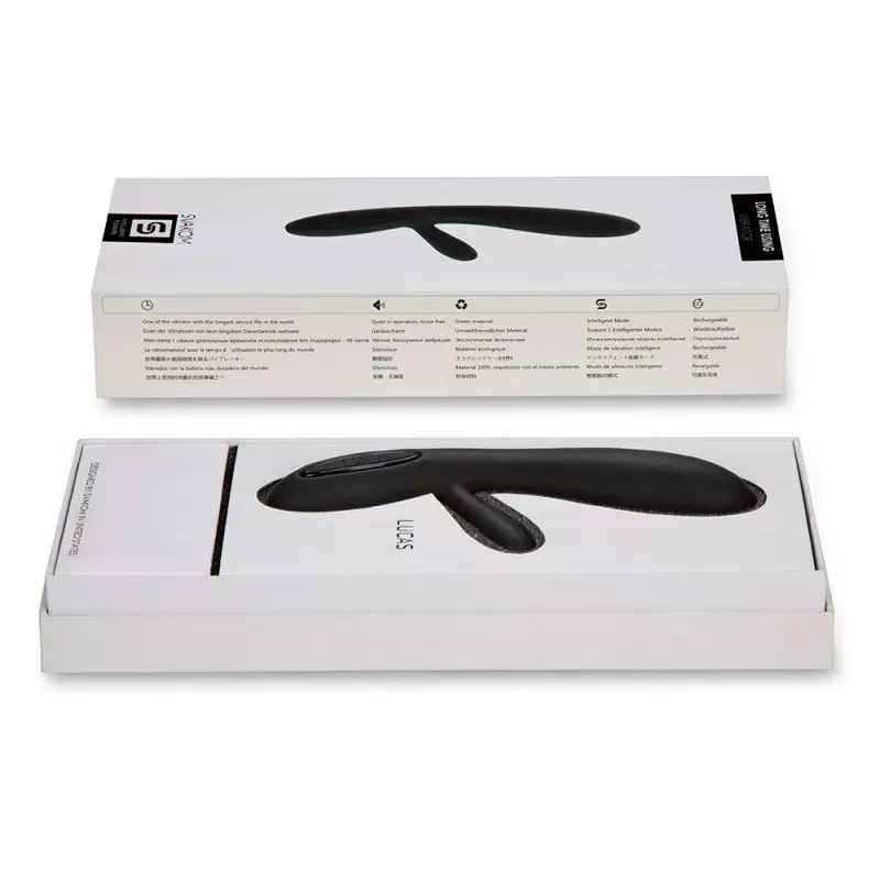 Двойной вибратор Lucas с интеллектуальным режимом, 48 часов без подзарядки – черный