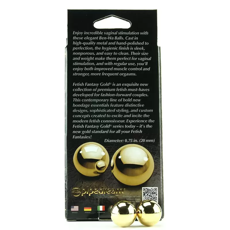 Вагинальные шарики Fetish Fantasy Gold золотые