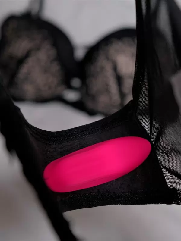 Носимый стимулятор клитора LOVENSE Ferri, управление через приложение, 7,4 см, 10 режимов, силикон, розовый с черным