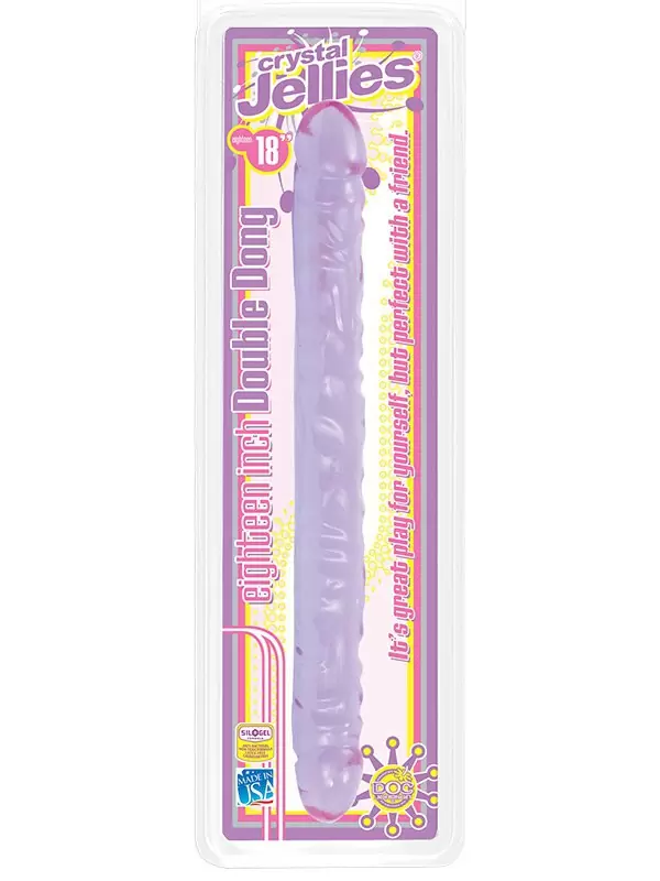 Двухсторонний фаллоимитатор Crystal Jellies 18