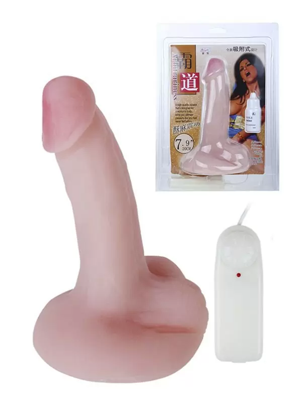 Реалистичный вибратор на широкой подошве-присоске Arbitrariness – телесный