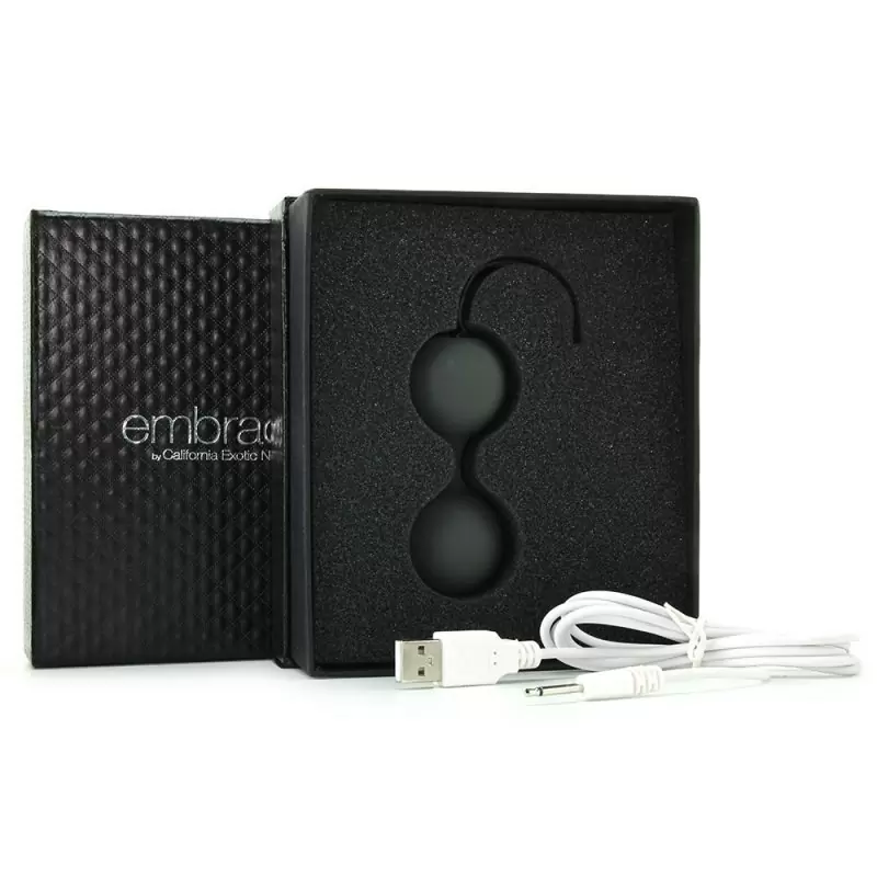 Перезаряжаемые вагинальные шарики Embrace Love Balls  – серый