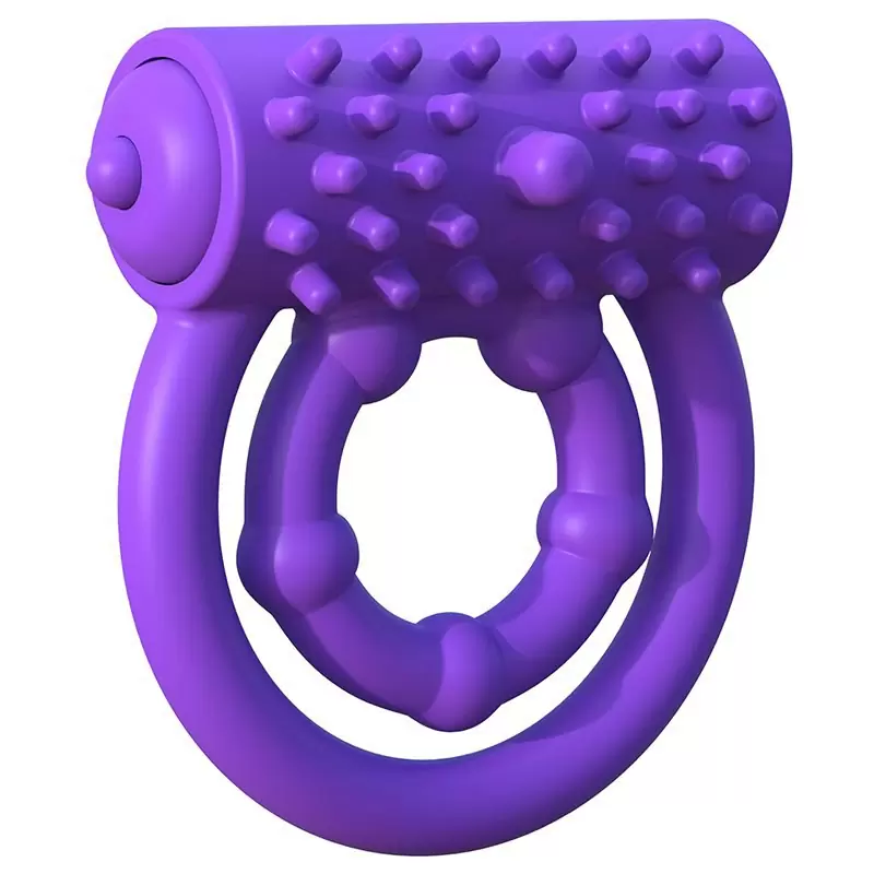 Эрекционное кольцо Vibrating Prolong Performance Ring с вибрацией – фиолетовый