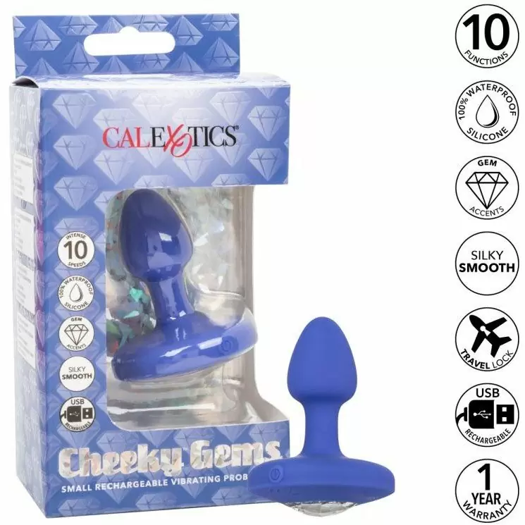 Перезаряжаемая анальная вибропробка Cheeky Gems Small Rechargeable Vibrating Probe