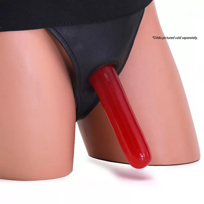 Страпон-трусики Crotchless Harness из винила