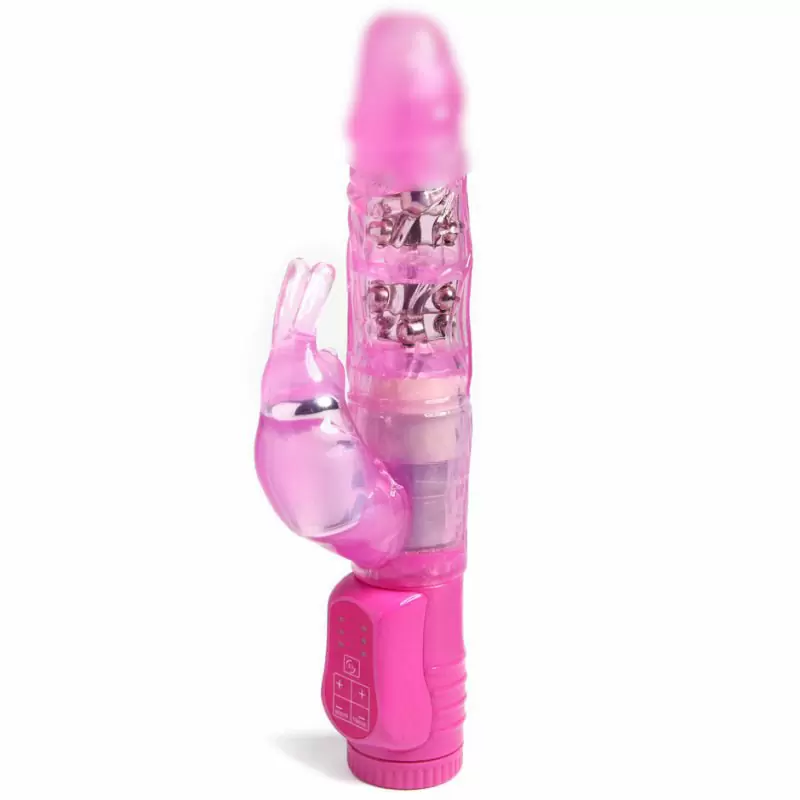 Вибромассажер с ротацией Twin Turbo Rabbit со стимулятором клитора – розовый