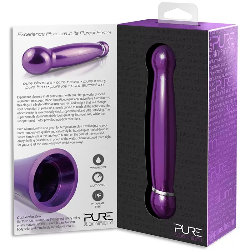 Вибромассажер Pure Aluminium Medium Purple – фиолетовый