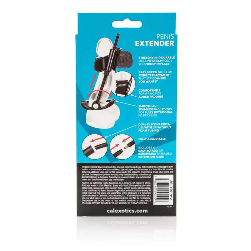 Силиконовый экстендер Penis Extender – черный