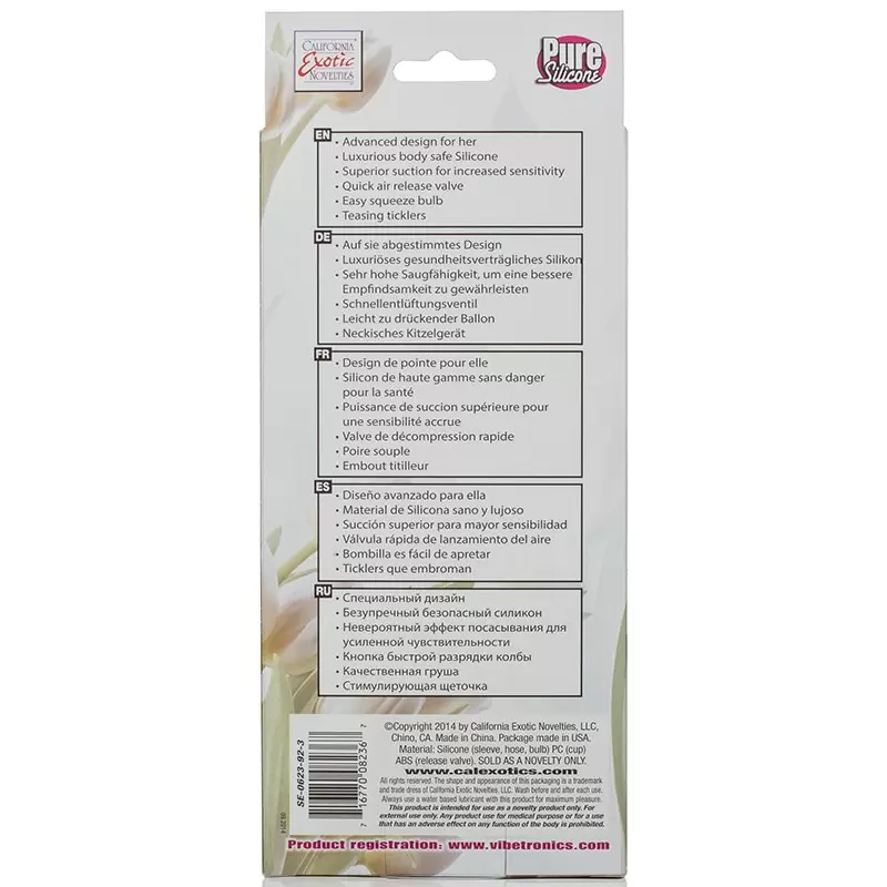 Помпа Silicone Clitoral Pump из силикона – розовая	