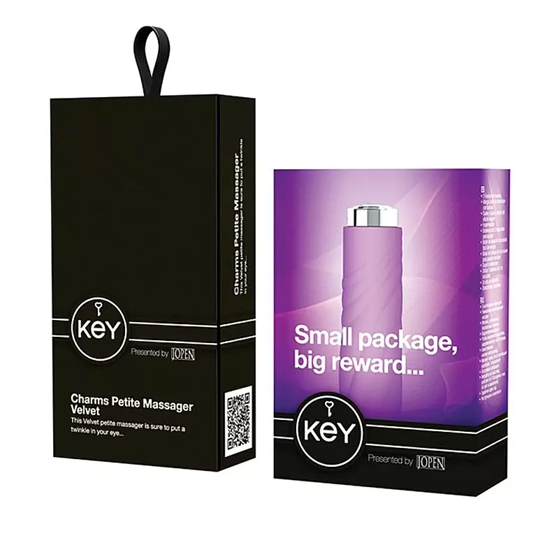 Мини вибромассажер с насадкой Charms Velvet - Lavender