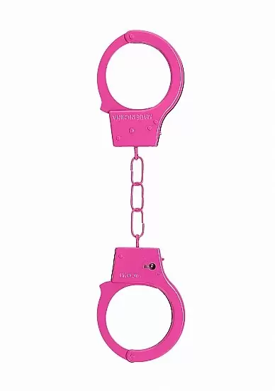 Металллический наручники с замком Beginner's Handcuffs Pink