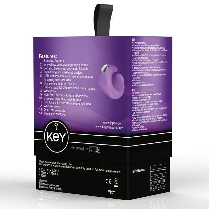 Водонепроницаемый вибромассажер на палец Pyxis - Lavender