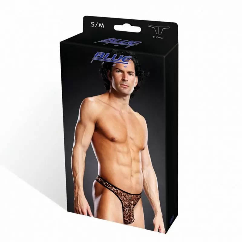 Мужские сетчатые тонги BlueLine леопардовые – S/M