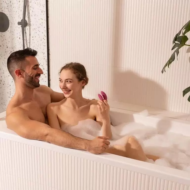 Вибратор для пар We-Vibe Sync 2, с пультом Д/У, 7 см, розовый