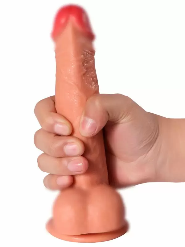 Реалистичный фаллоимитатор REAL, с пультом Д/У, 20 режимов, 21 см, ТПЕ