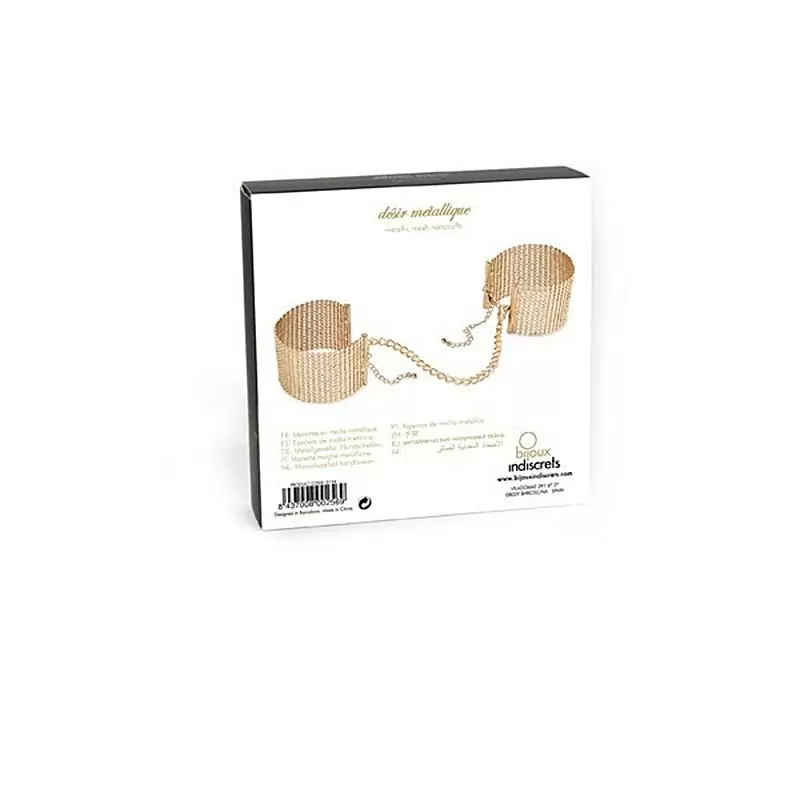 Наручники из металлической сетки Metallic Mesh Handcuffs – золотистый