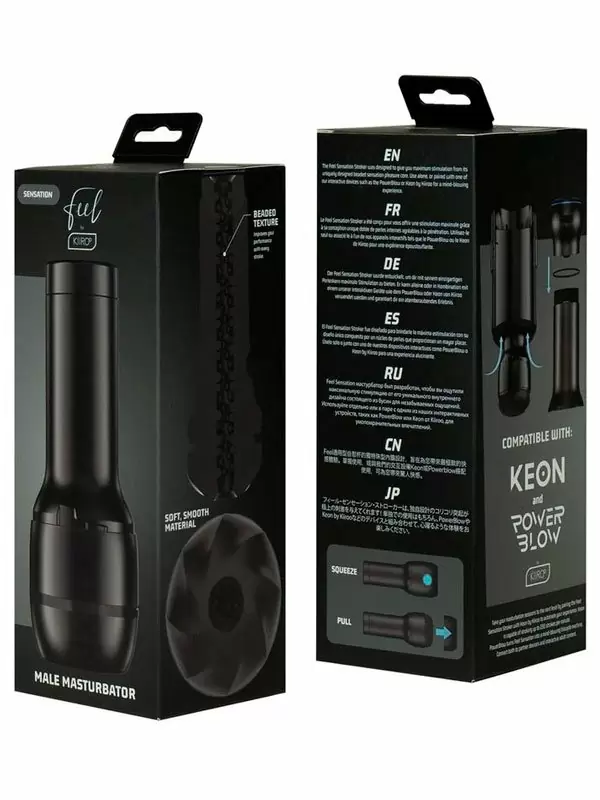 Неанатомический мастурбатор Kiiroo Feel Sensation, 23,5 см, ТПЭ, черный