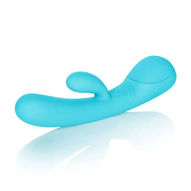 Вибромассажер Impress “g” со стимуляцией клитора – голубой