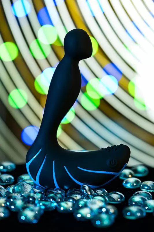 Черный массажер простаты Erotist 10,7 см. Силикон