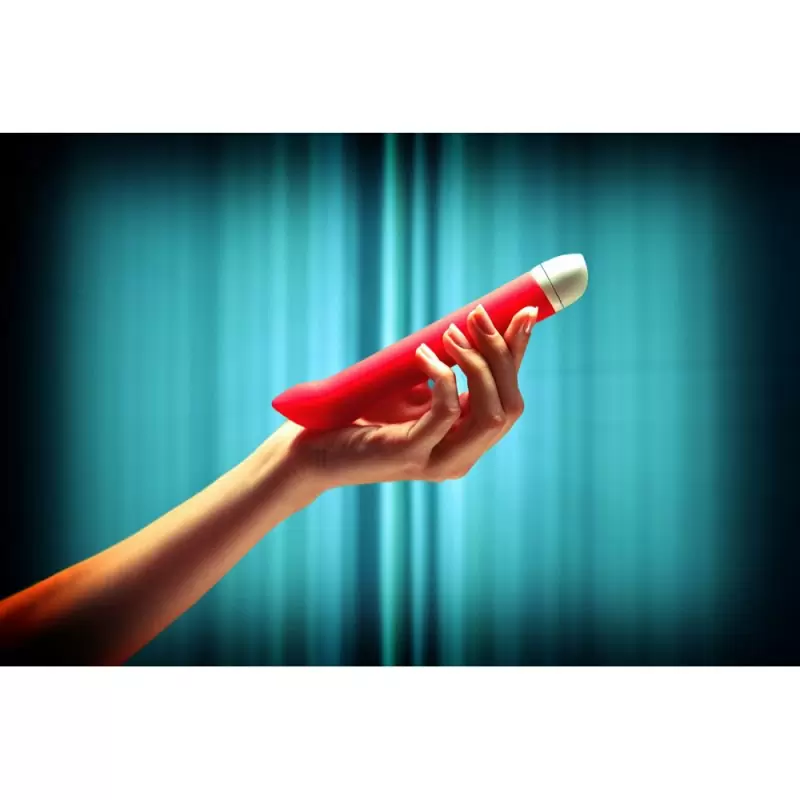Элегантный вибратор Fun Factory Joupie, с загнутым кончиком, 18,2 см, красный