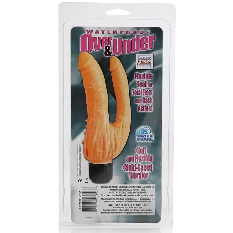 Фаллоимитатор для двойного проникновения Over & Under – телесный