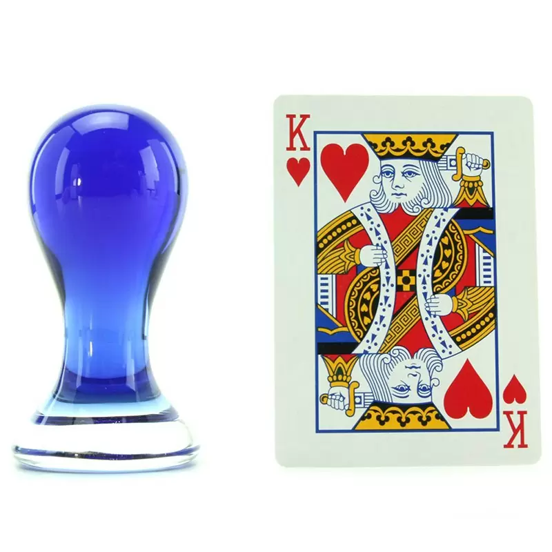 Анальный стимулятор Crystal Pops Large из стекла – синий