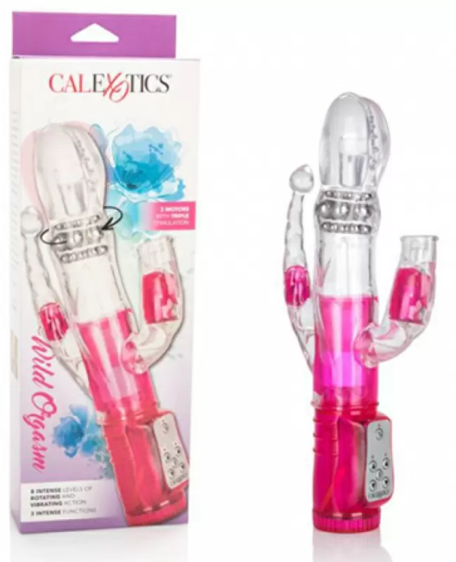 Хай-тек вибромассажёр Calexotics Wild Orgasm - розовый с прозрачным