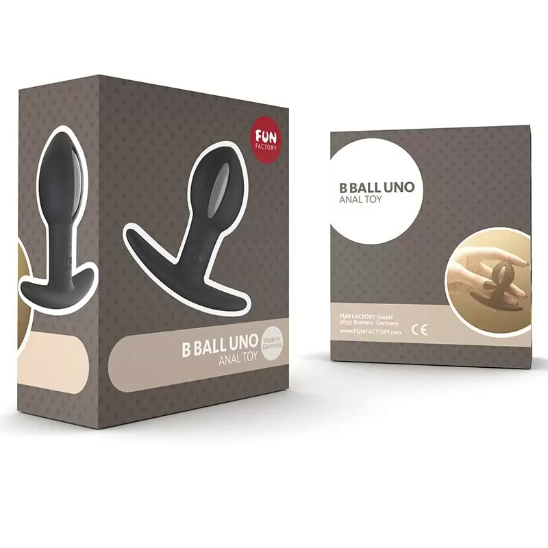 Анальный стимулятор B Ball Uno со смещенным центром тяжести – черный с серым