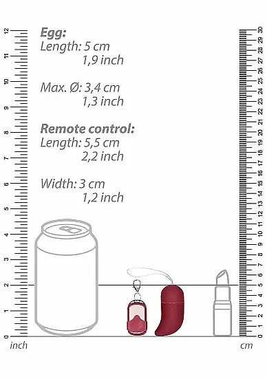 Виброяйцо для стимуляции точки G с пультом управления Small Wireless Vibrating G-Spot Egg (Красный)