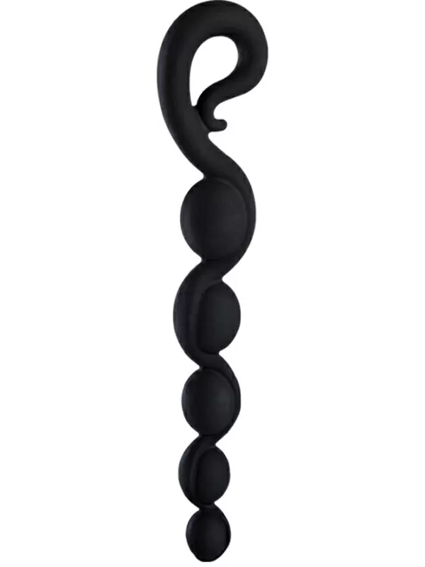 Элегантная анальная цепочка Fun Factory Bendybeads, 5 бусин, 26,3 см, черная