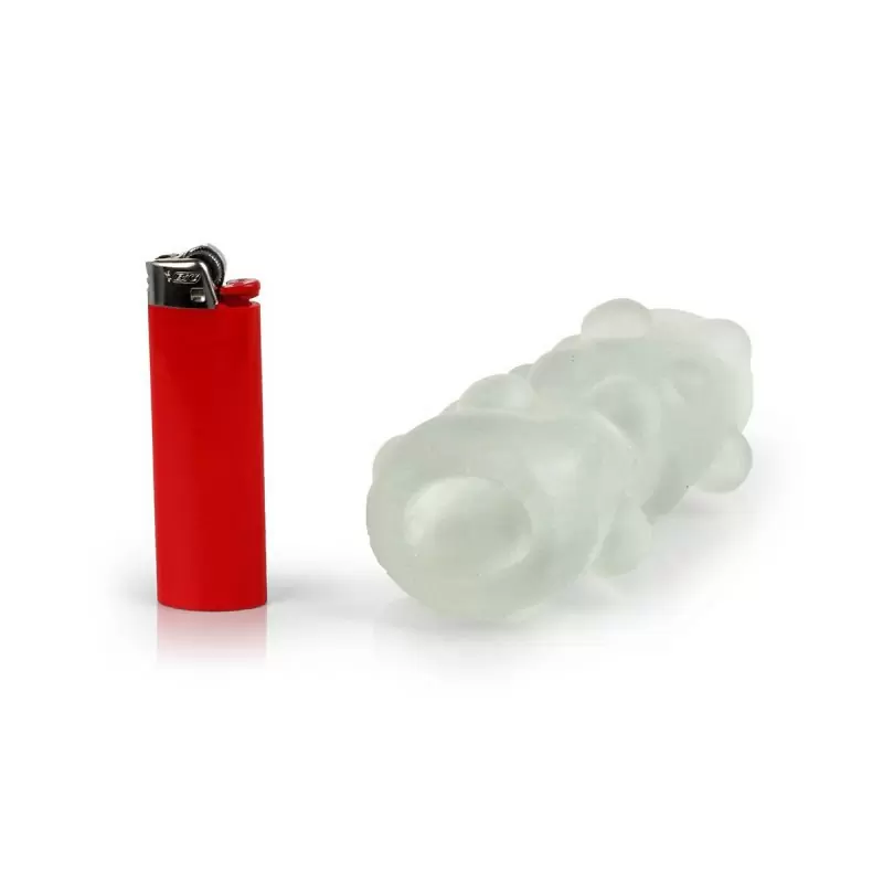 Мастурбатор двусторонний OptiMALE Reversible UltraSkyn Stroker Rollerball – прозрачный