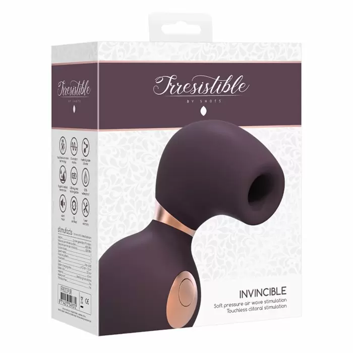 Интенсивный стимулятор клитора Irresistible Invincible Purple, 12 см, силикон, фиолетовый