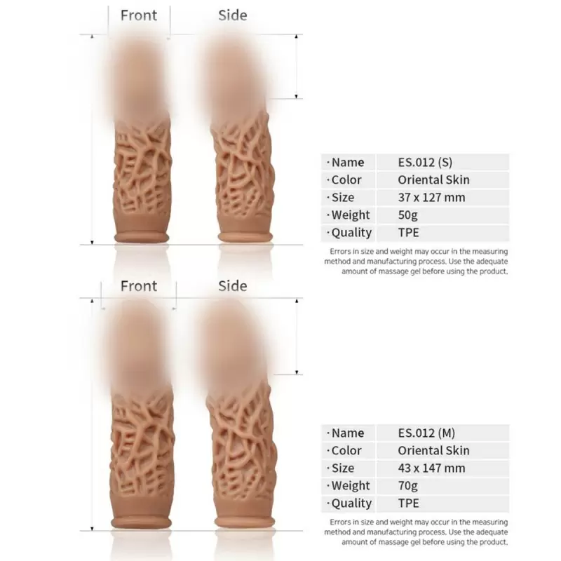 Насадка на фаллос с рельефными складочками размер M, Cock Sleeves