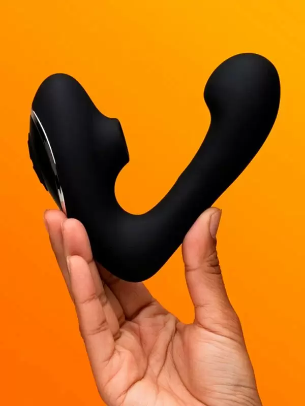 Компактный вибратор-кролик Fifty Shades of Grey Greedy Girl Duet, технология Pleasure Air, 12,5 см, черный