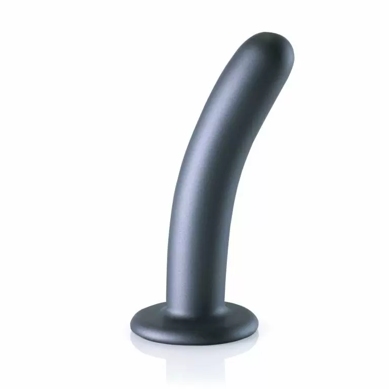 Нереалистичный фаллоимитатор Smooth G-Spot, 14,5 см, силикон, серый 