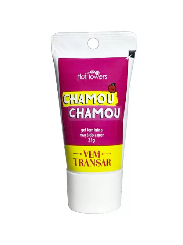 Стимулирующий гель Hot Flowers Chamou Chamou с ароматом яблока и согревающим эффектом, 25 мл
