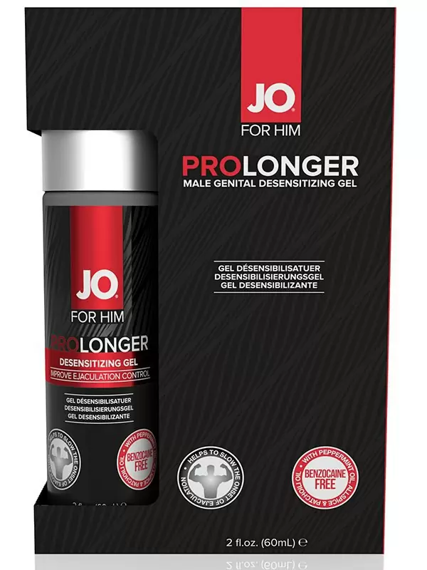 Мужской продлевающий лубрикант JO Prolonger gel - For him (без бензокаина) - 60 мл