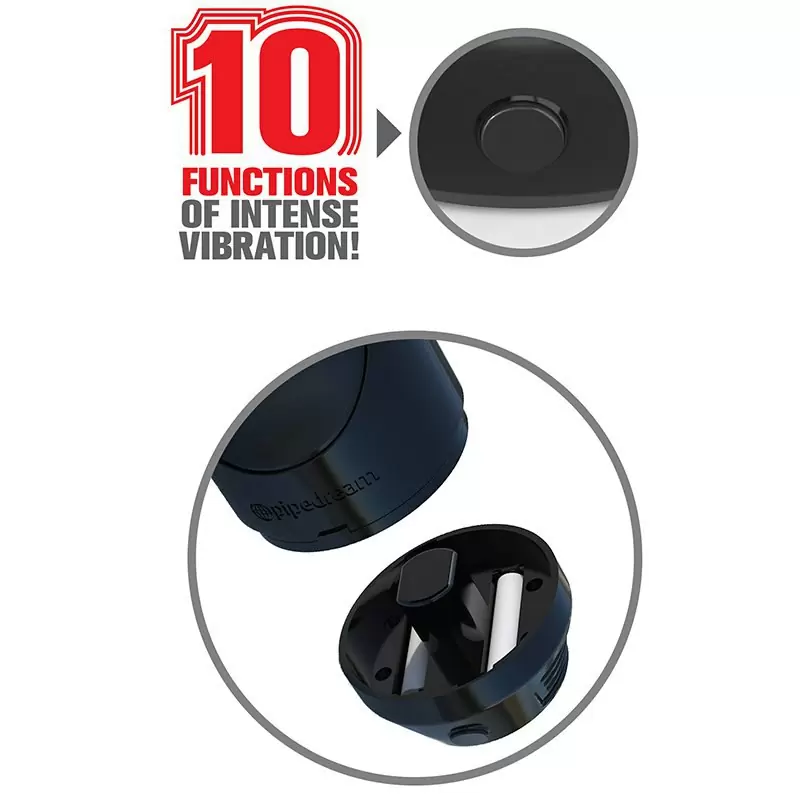 Мастурбатор анус Mega Grip Vibrating Stroker с вибрацией - телесный