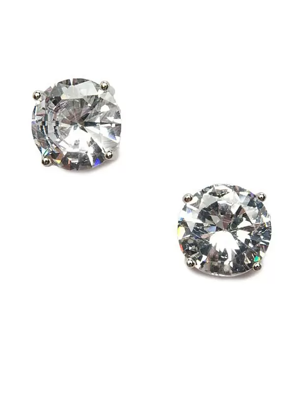 Серьги-гвоздики Ann Devine с кристаллами – серебристый