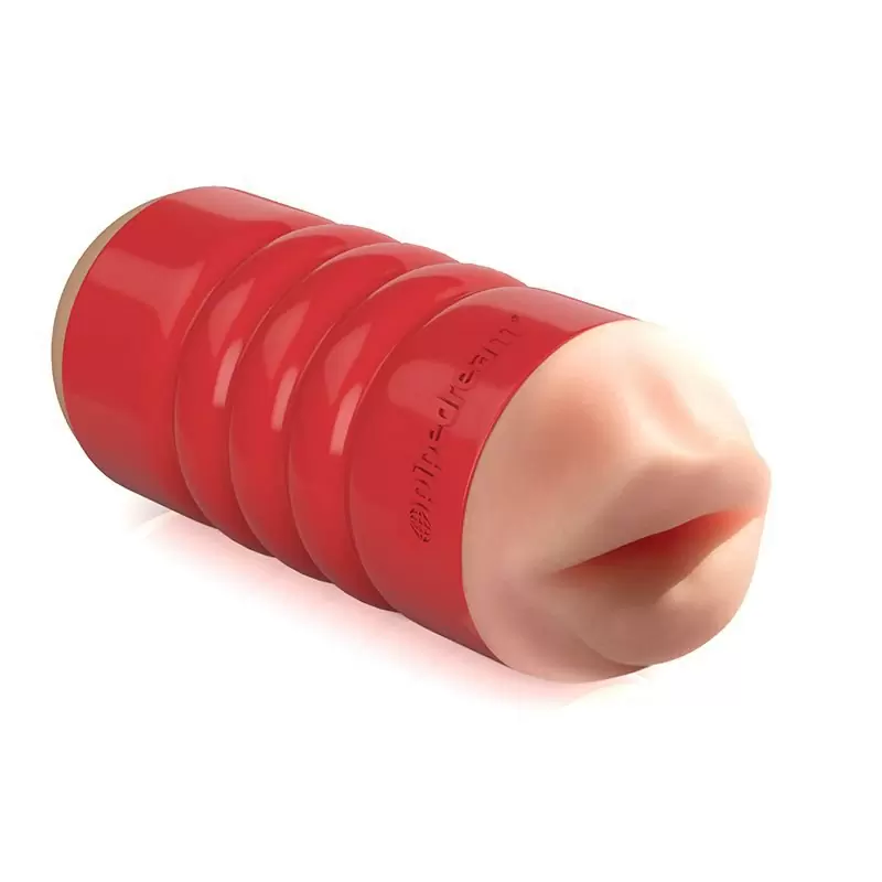 Двухсторонний мастурбатор ротик-анус Tight Grip Mouth & Ass - красный