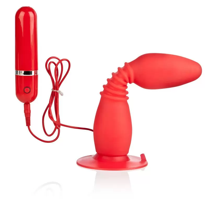 Гибкая анальная пробка с вибрацией COLT Easy Flex Glider – красная
