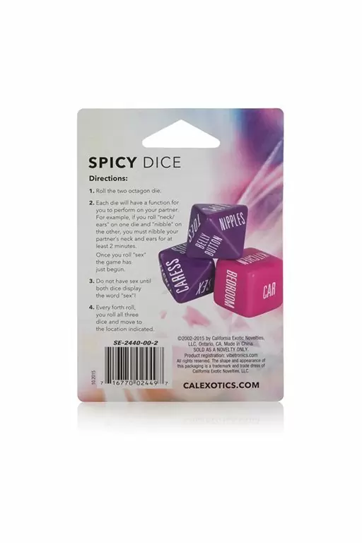 Эротические игральные кости Calexotics Spicy Dice - фиолетовый, розовый