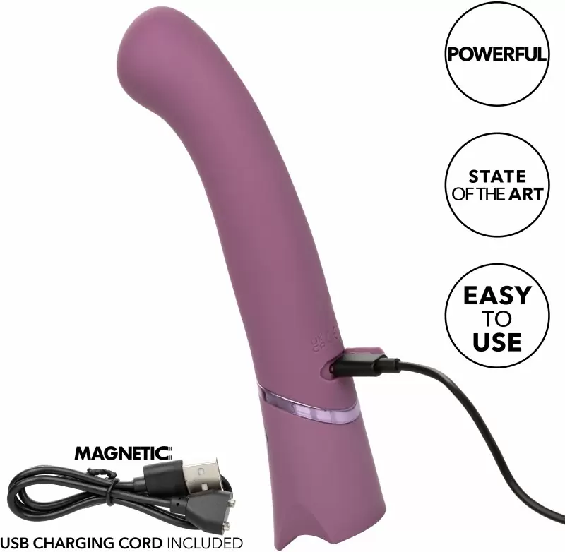 Изогнутый вибратор ORGASMATRON DIGTL G-WND, 19,75 см, силикон, фиолетовый