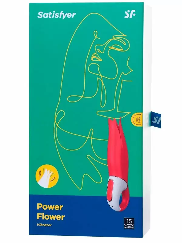 Элегантный стимулятор клитора Satisfyer Vibes Power Flower, с головкой-лепестками, 12 режимов, красный
