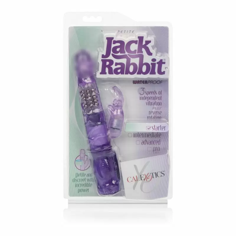 Элегантный вибратор-кролик Petite Jack Rabbit, 21,5 см, ТПР, фиолетовый