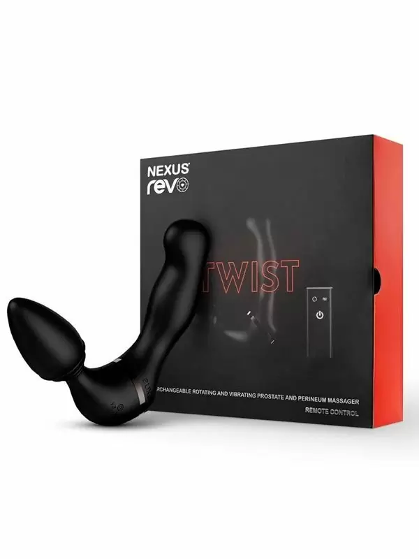 Гибридный стимулятор простаты Nexus Revo Twist, 15 см с пультом Д/У, черный
