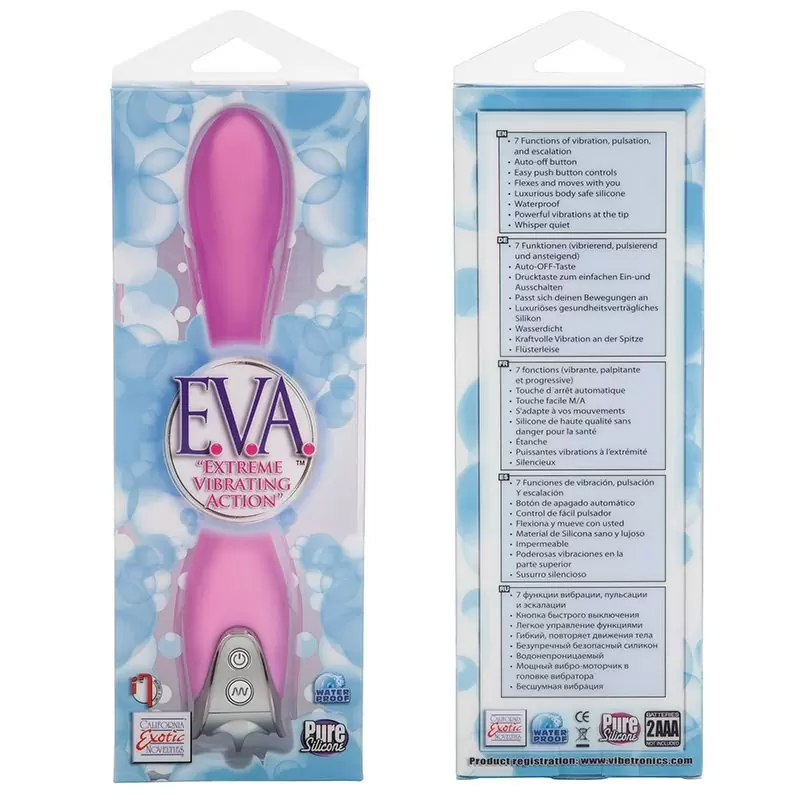 Вибромассажер E.V.A. – Extreme Vibrating Action экстра длинный – розовый