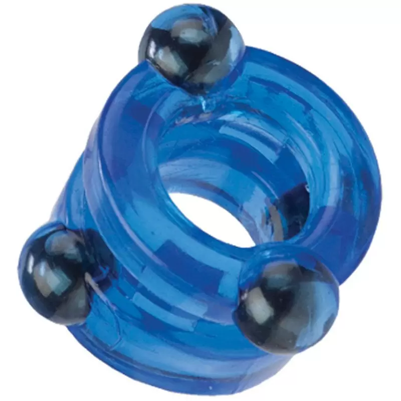 Двойное эрекционное кольцо с магнитами Magnetic Power Rings - синий