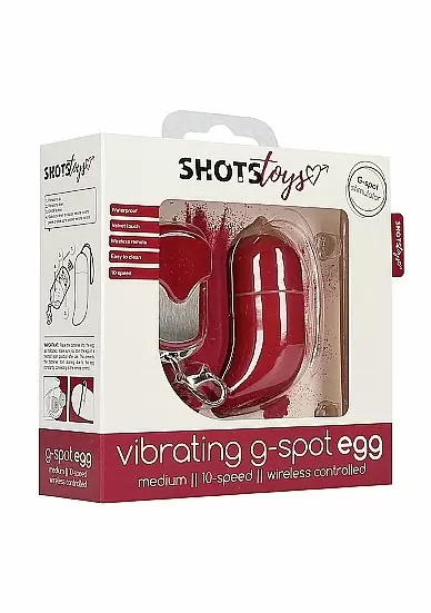 Виброяйцо для стимуляции точки G с пультом управления Medium Wireless Vibrating G-Spot Egg (Красный)