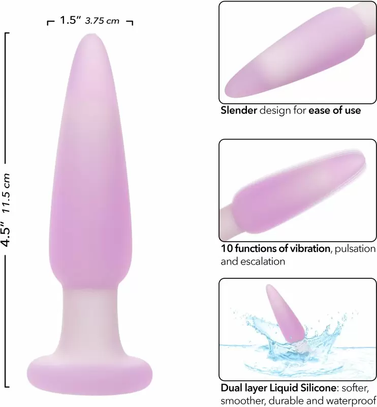 Элегантная анальная вибропробка LAVENDER HAZE SLENDER PROBE, 10 режимов, 11,5 см, лавандовый